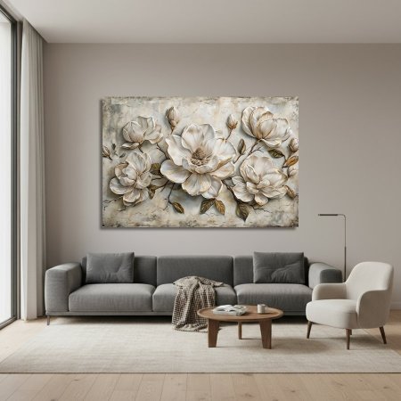 لوحة ورد سكري وزيتي