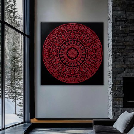 زخارف مخملية احمر ولسود