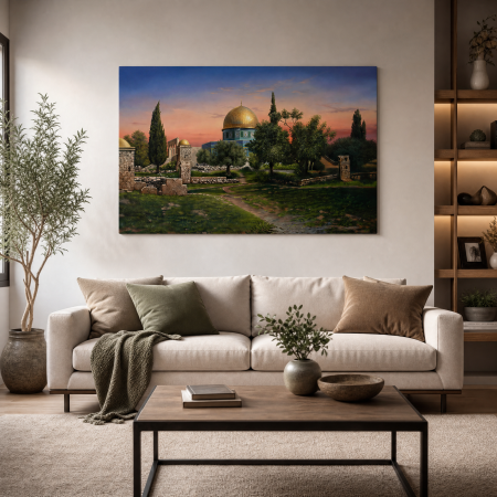 قبة الصخرة غروب
