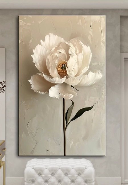 لوحة وردة بيج