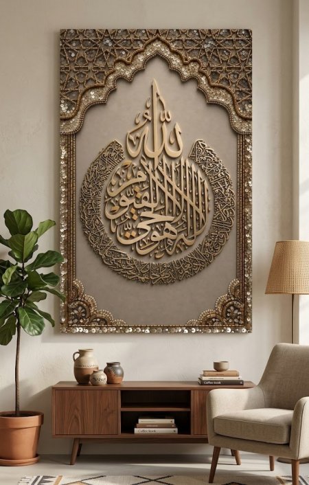 الحي القيوم ذهبي