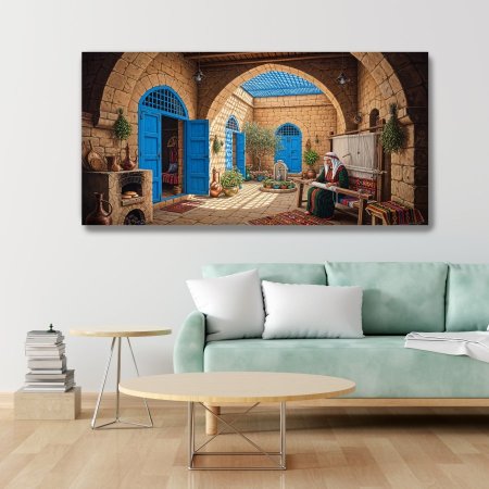 لوحة البيت الفلسطيني التراثي